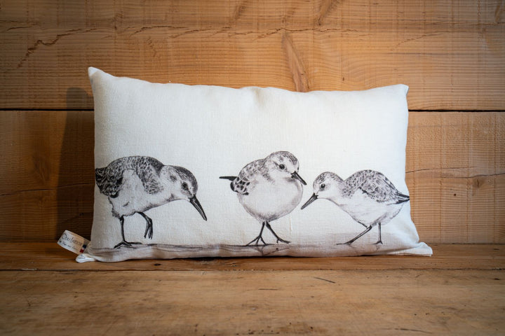 Coussin en Lin Bécasseaux Crayon
