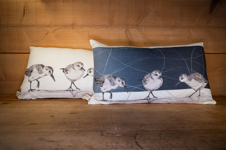 Coussin en Lin Bécasseaux Crayon