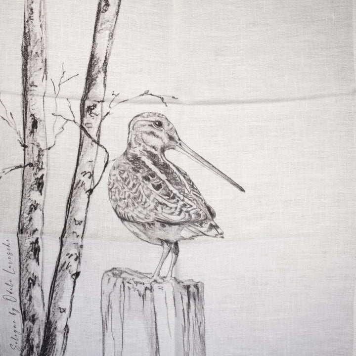 Blue Line Marsh Snipe Linen Tea Towel
