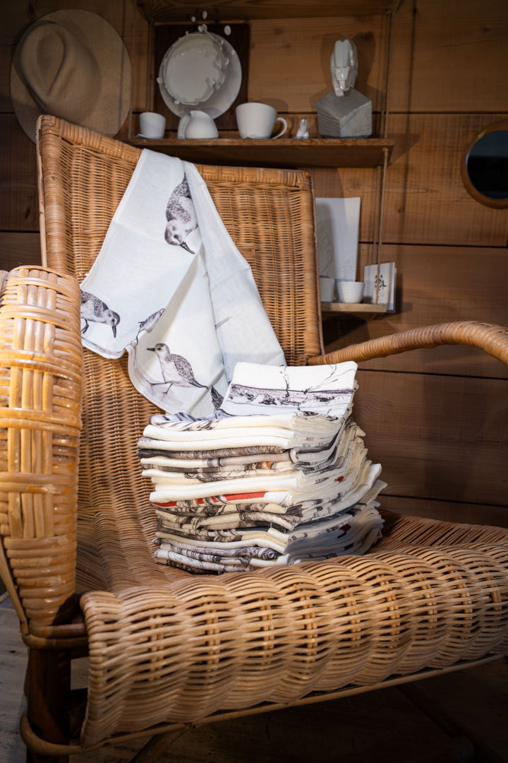 Birch Woodcock Linen Tea Towel