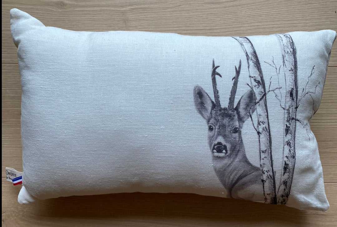 Linen Deer Cushion