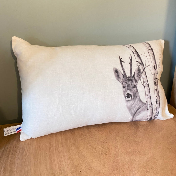 Linen Deer Cushion