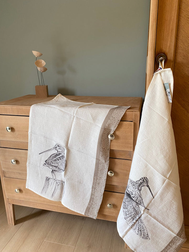 Blue Line Marsh Snipe Linen Tea Towel