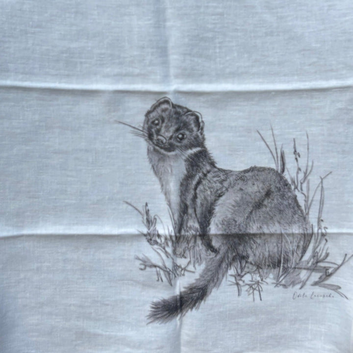 Torchon en Lin Hermine crayon
