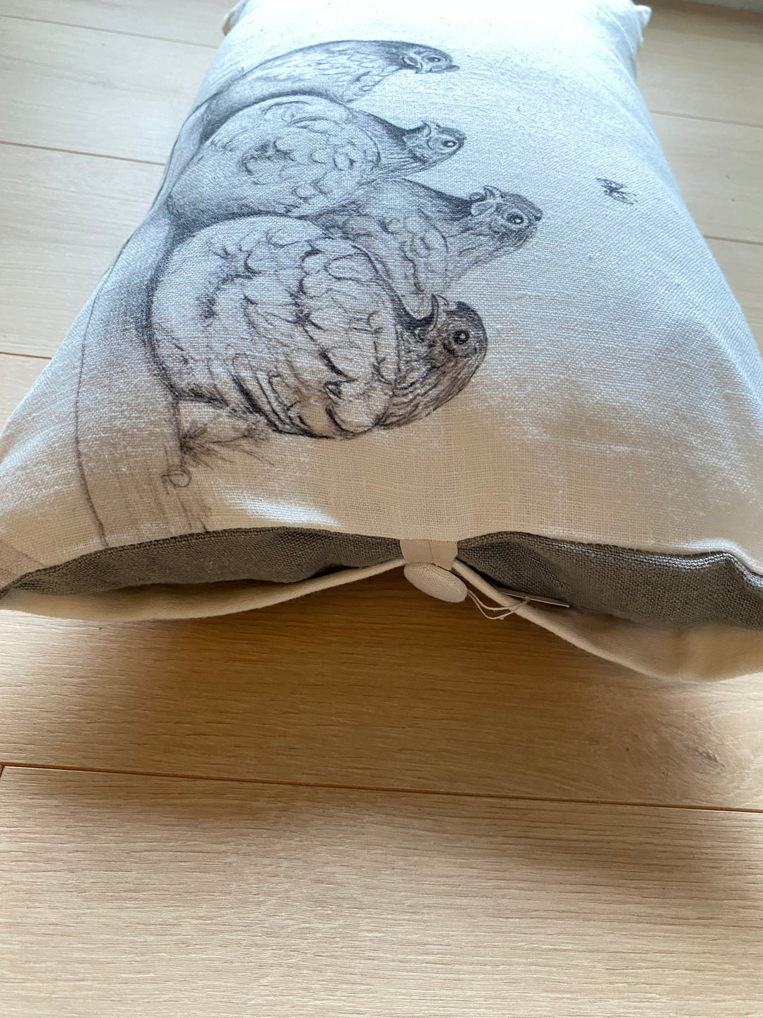 Victor Little Hens Linen Cushion