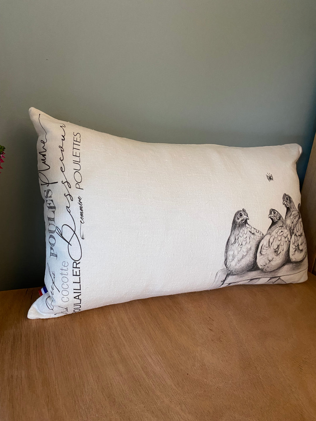 Victor Little Hens Linen Cushion