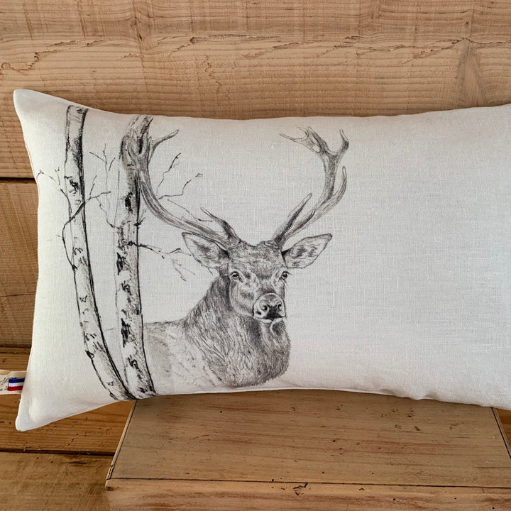 Deer Linen Cushion