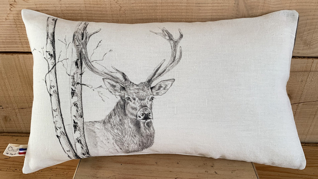 Deer Linen Cushion