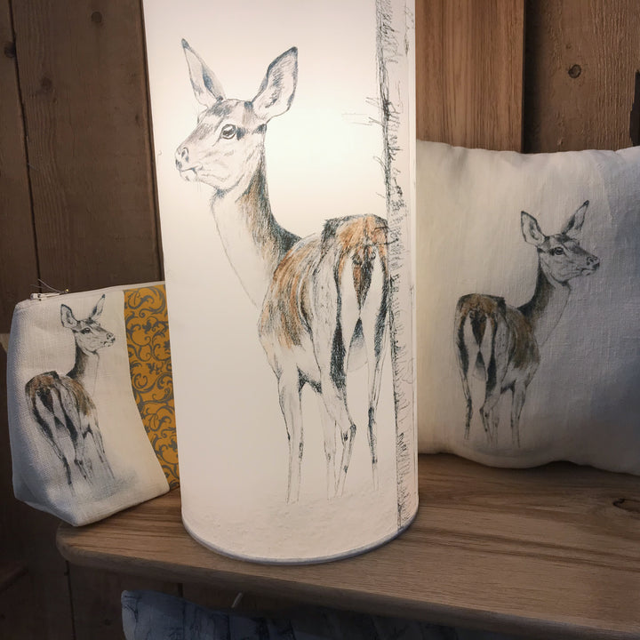 Forest Deer Linen Cushion