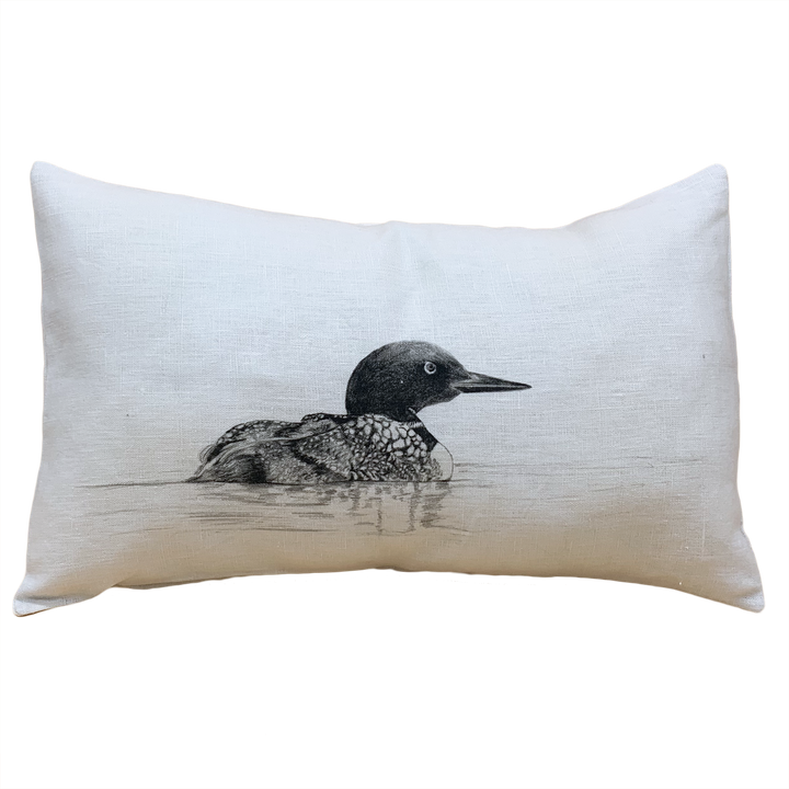 coussin en lin motif canard plongeon décoration odile laresche