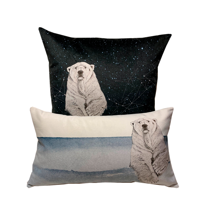 Milky Way Bear Velvet Cushion